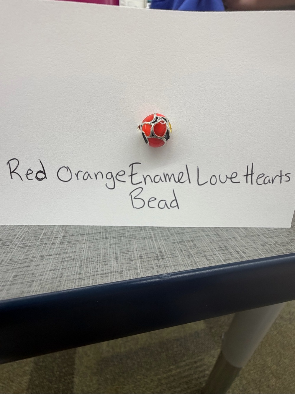 Pandora Retired Red Hot Love Red Orange Enamel Heart Charm 790436ER